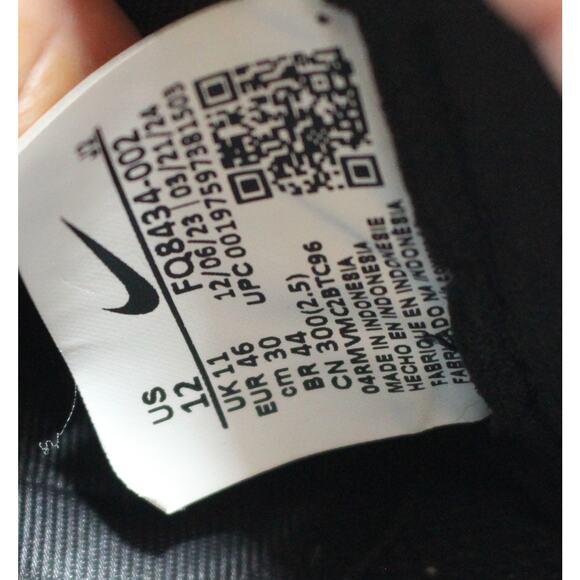 MNS Nike Zoom Mercurial Vapor 16 Academy IC Indoor Soccer Shoes FQ8434-002 Sz 12 - Picture 7 of 7